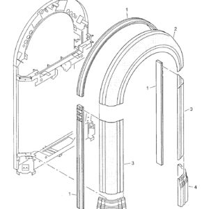 Trim plastic upper door (arch) – first production without bubble tubes
