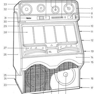 1986-1987 Wurlitzer: SL600/ SL 700/ SL 800/ Fuego/ Tarock 3/ HideawayS200E – Service Manual (deutsch/ engl./ franz.)