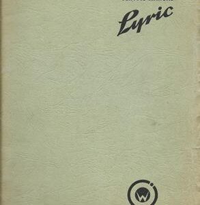 1961 Wurlitzer: Lyric M- Service Manual (englisch)