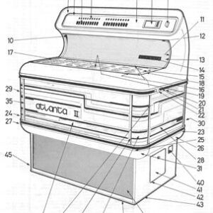 1974 Wurlitzer: Atlanta II/ Carillon/ Lyric/ Tarock/ Hideaway – Service Manual (francais/anglais/allemande)