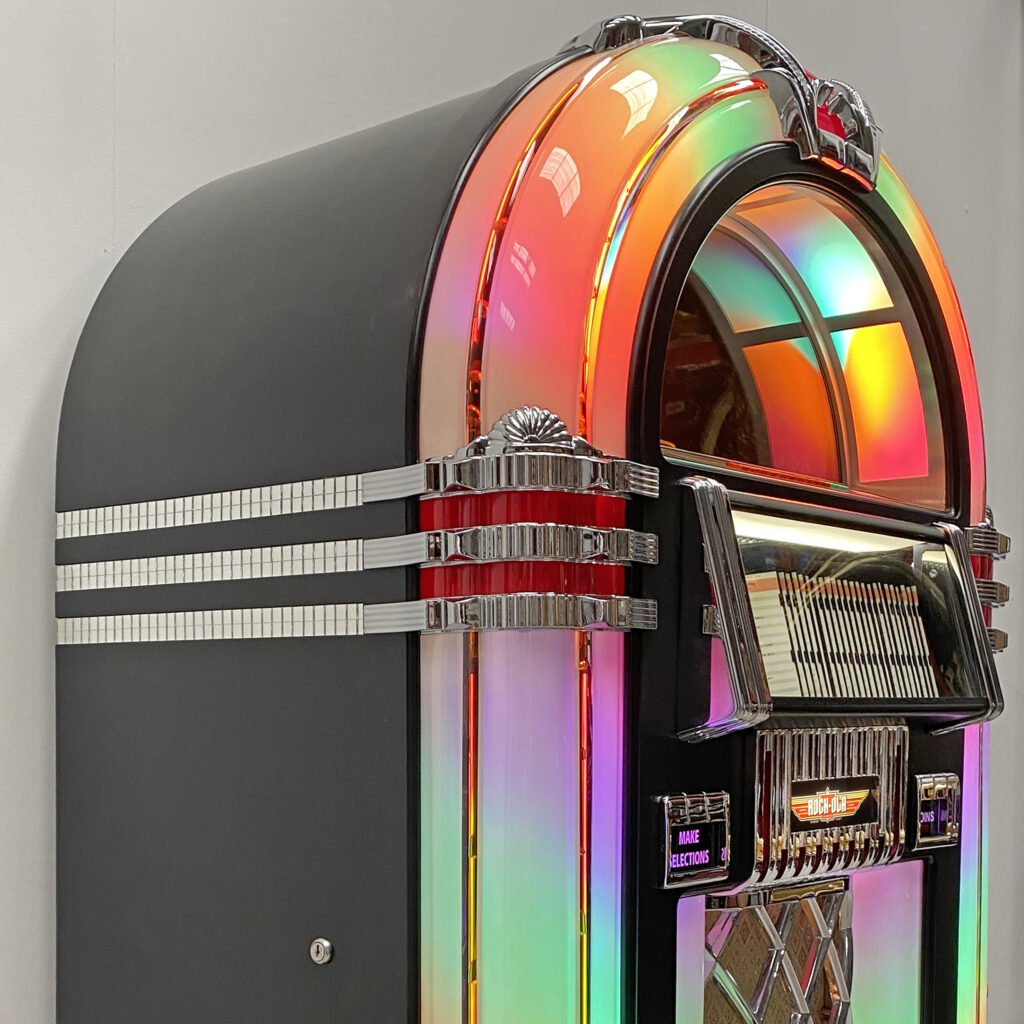 Jukebox Nostalgic Bubbler 100 Cd Black Satin Wurlitzer Shop